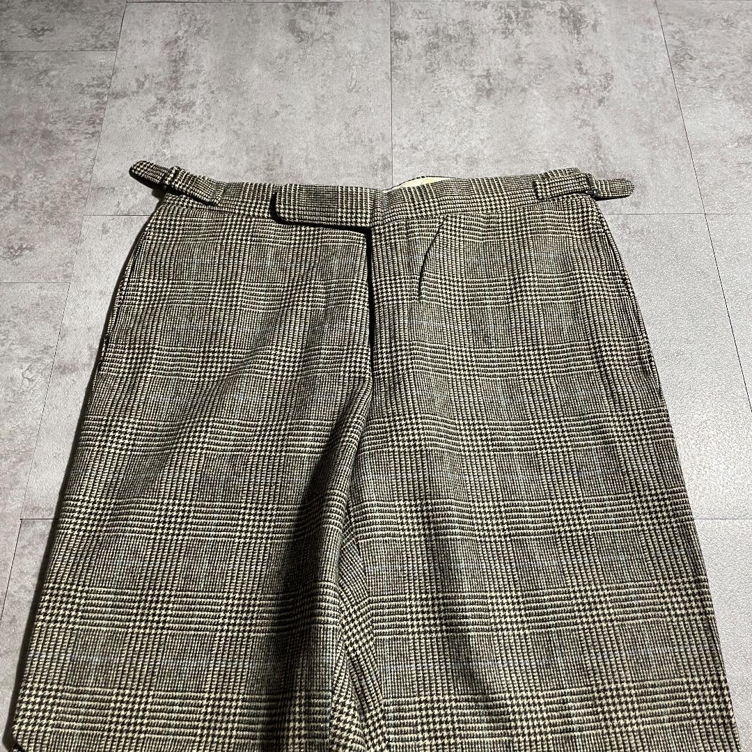 80s ラルフローレン optiジッパー 千鳥格子 イタリア製【W31】