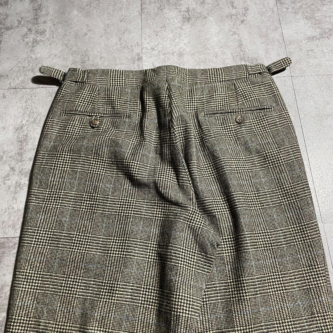 80s ラルフローレン optiジッパー 千鳥格子 イタリア製【W31】