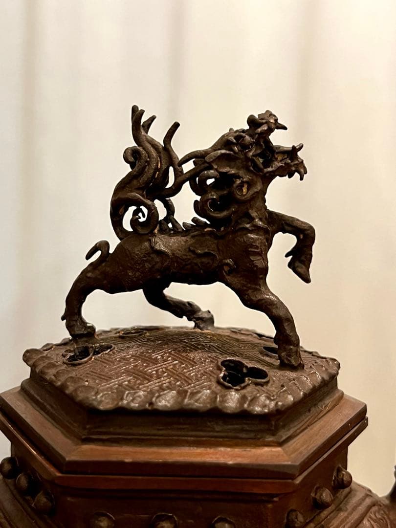 Yasuino　米田秀保作　六角麒麟香炉