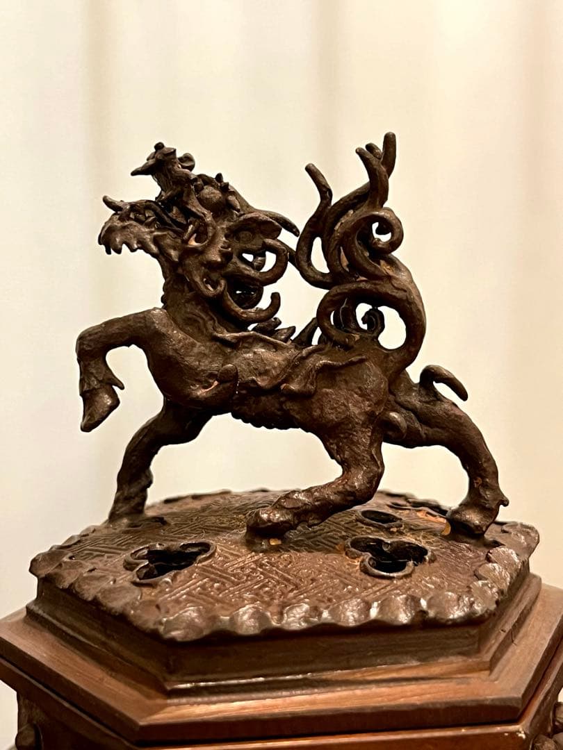 Yasuino　米田秀保作　六角麒麟香炉