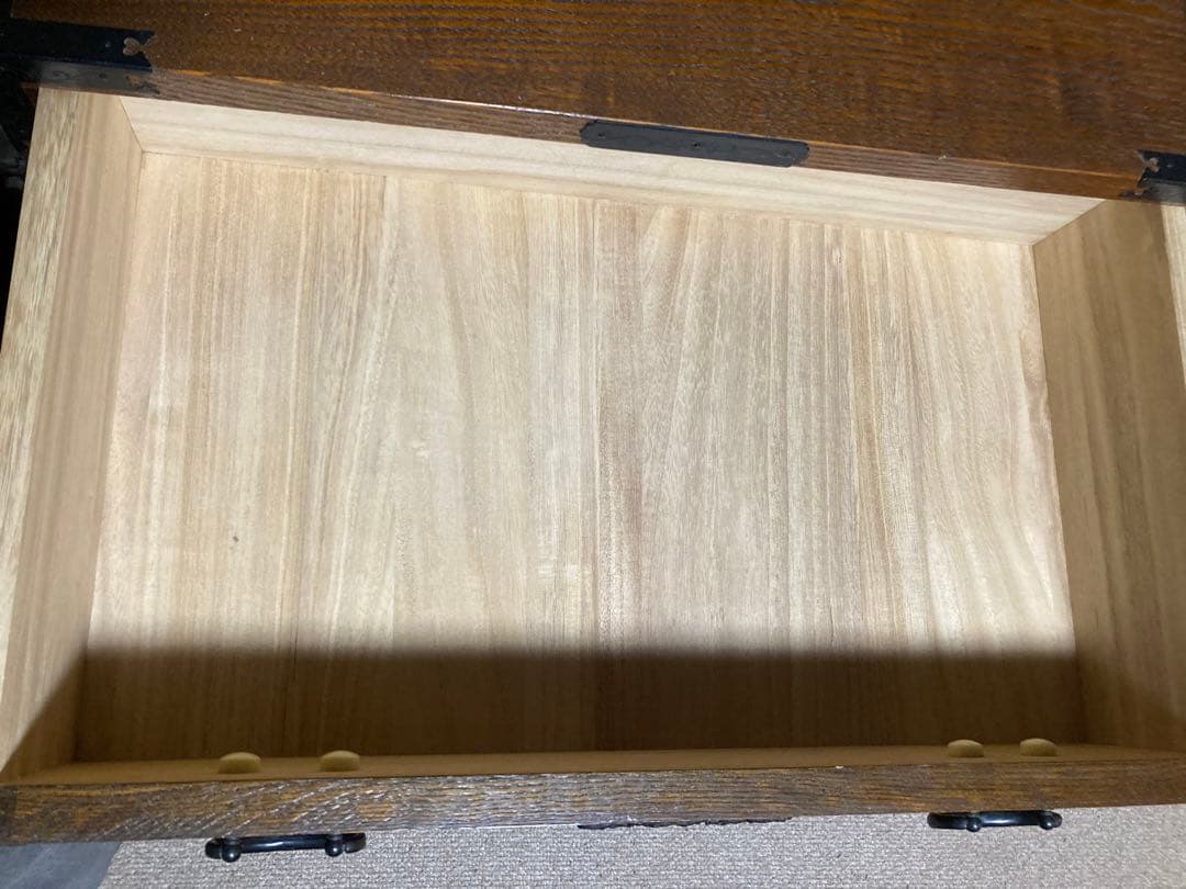 【昭和レトロ】時代家具　車箪笥　雲竜鉄地金具　民芸品　整理箪笥