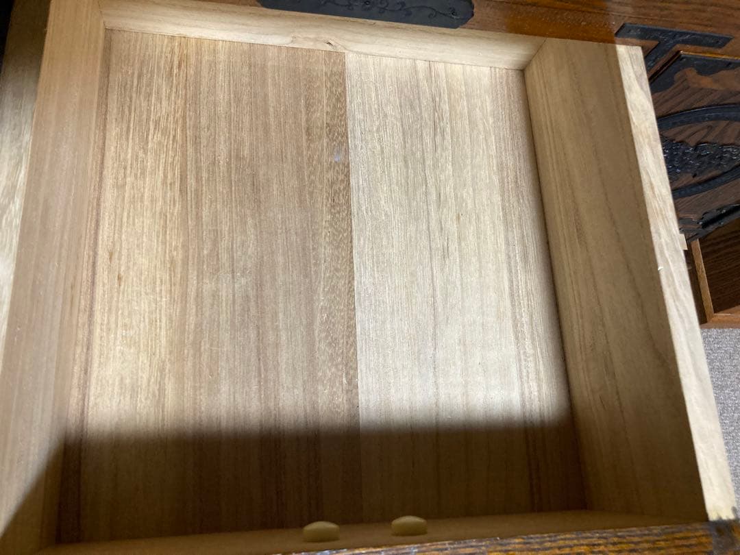 【昭和レトロ】時代家具　車箪笥　雲竜鉄地金具　民芸品　整理箪笥