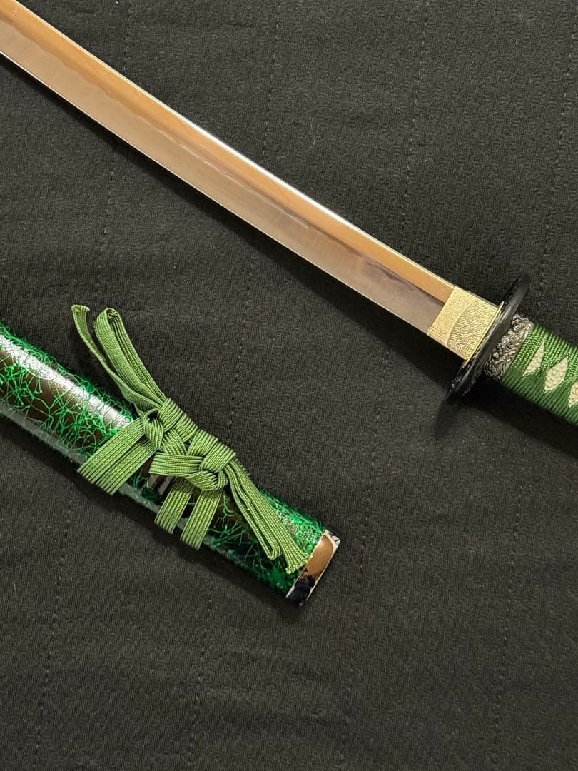 刀　かたな　剣　美品　緑雲塗鞘　大刀　長尺　模造刀　美術刀　舞踊　大衆演劇　芝居