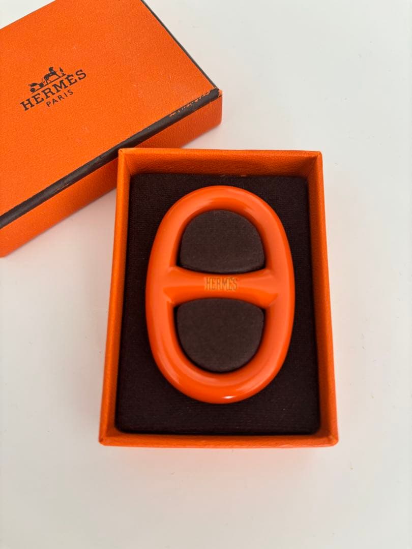 HERMES シェーヌダンクル　スカーフリング　未使用品