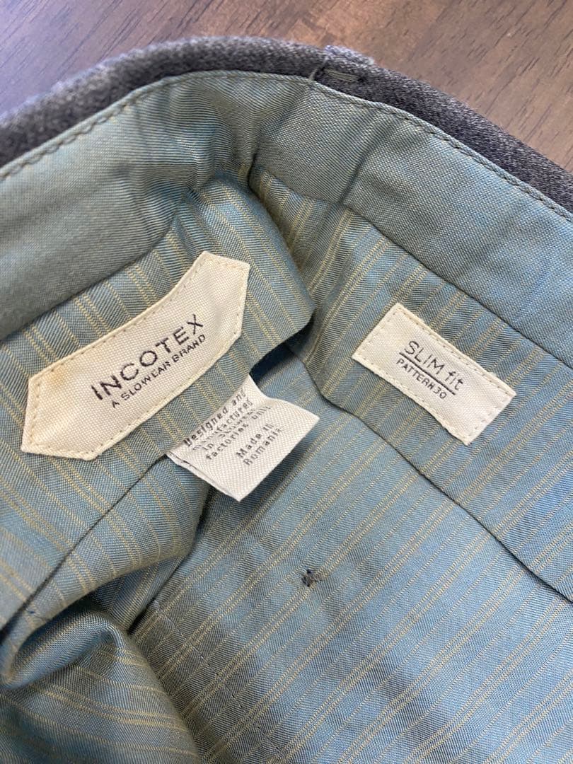 INCOTEXウールスラックスパンツ