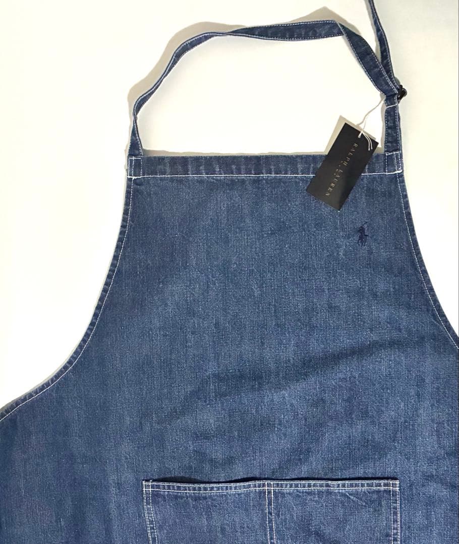 ち*り様 【未使用】ラルフローレンホーム デニム エプロン ポニー刺繍 ヴィンテ