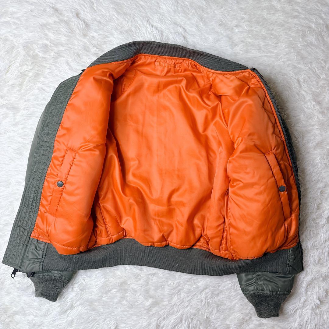 ✨美品✨ アビレックス MA-1 カーキ Mサイズ　リバーシブル 中綿　y2k