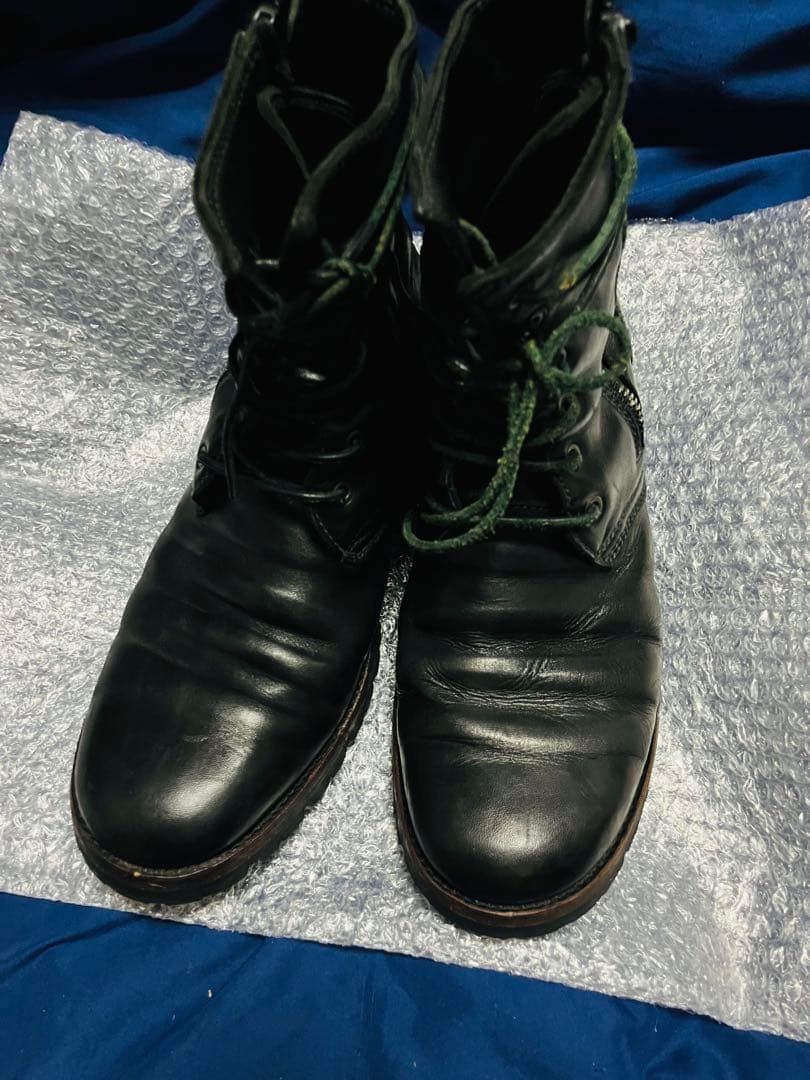 D.hygen 馬革 黒レザー厚底ミリタリーブーツ 日本限定版 limited