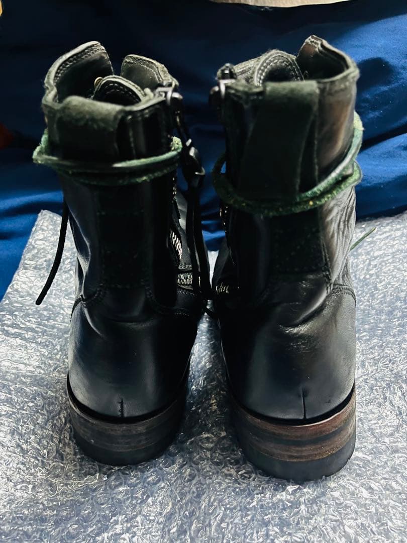 D.hygen 馬革 黒レザー厚底ミリタリーブーツ 日本限定版 limited