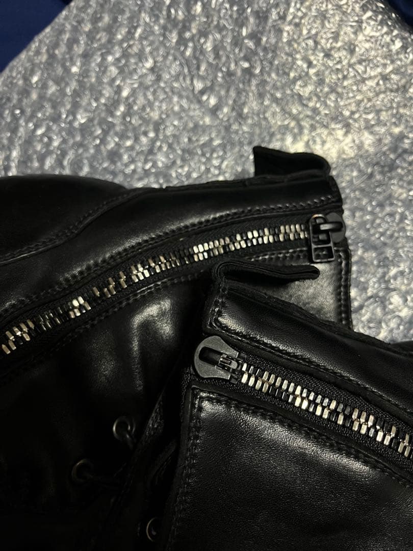 D.hygen 馬革 黒レザー厚底ミリタリーブーツ 日本限定版 limited