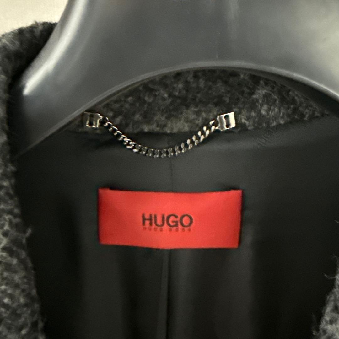 マ*ー様 HUGO BOSS チェスターコート Lサイズ／ダークグレー