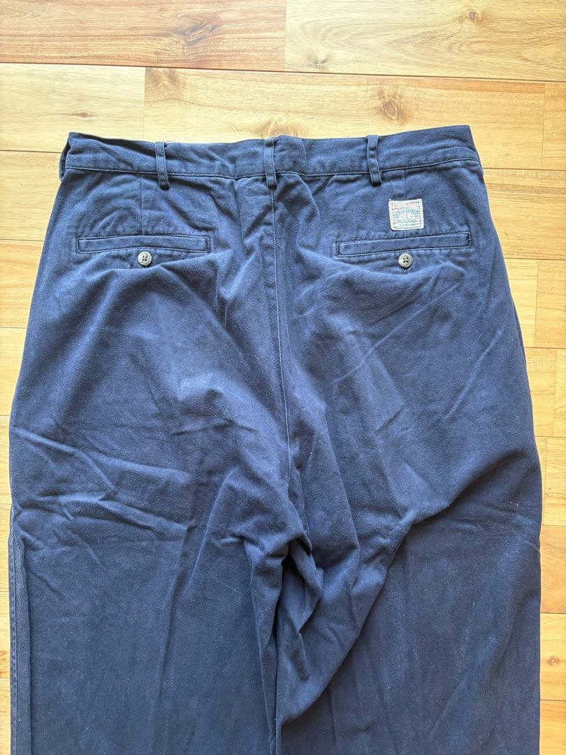 90s ラルフローレン ポロチノ 初期タグ ネイビー W34