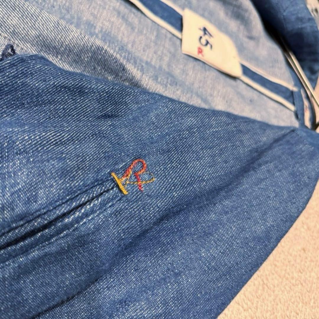 ⿻ 新品未使用 ⿻ 45R ベルギーリネンデニムジャケット SIZE2