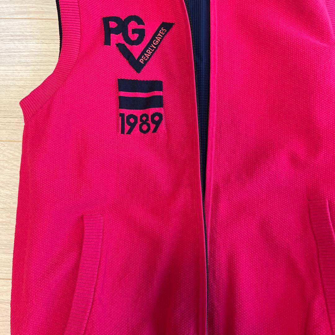 パーリーゲイツ、リバーシブルベスト、未使用に近い、