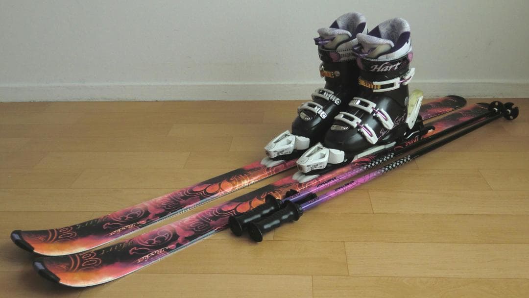 ■■送料無料■Hart■女性用スキー4点セット■145/24.5■メンテ付■■