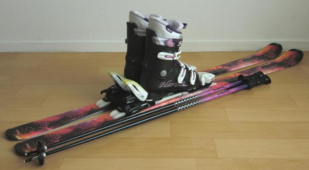 ■■送料無料■Hart■女性用スキー4点セット■145/24.5■メンテ付■■