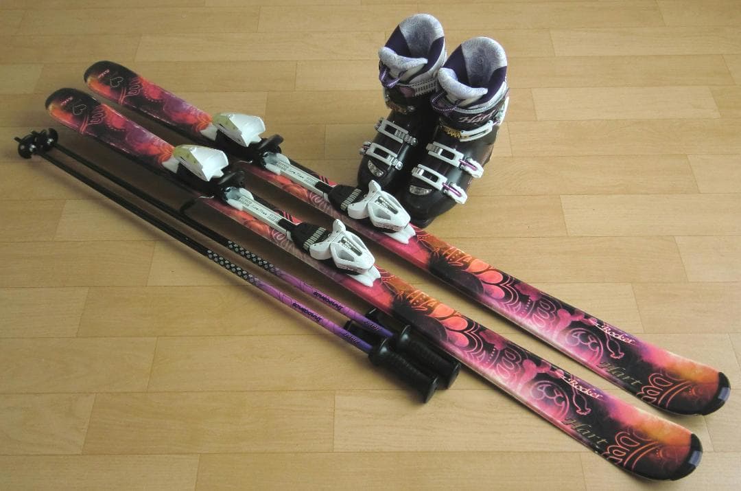 ■■送料無料■Hart■女性用スキー4点セット■145/24.5■メンテ付■■