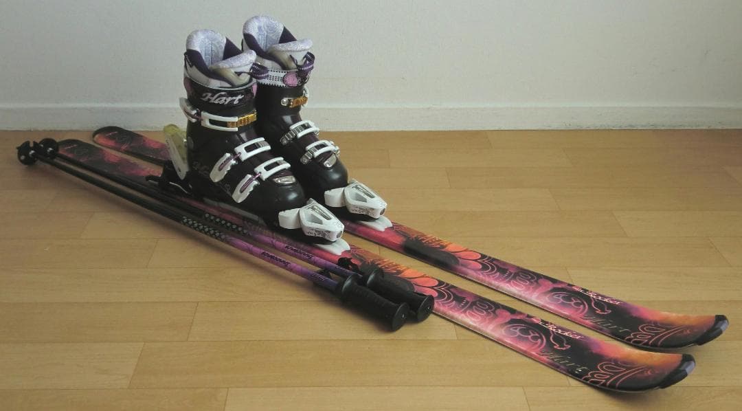 ■■送料無料■Hart■女性用スキー4点セット■145/24.5■メンテ付■■