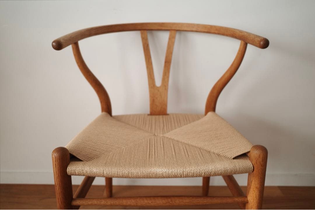 極美品・希少【ヴィンテージ 70年代 yチェア】オーク ペーパーコード新品