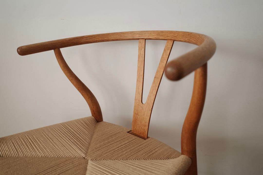 極美品・希少【ヴィンテージ 70年代 yチェア】オーク ペーパーコード新品