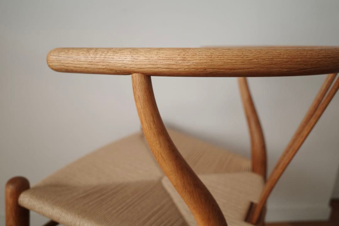 極美品・希少【ヴィンテージ 70年代 yチェア】オーク ペーパーコード新品