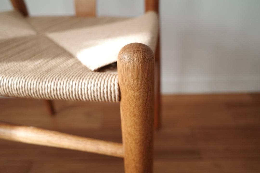 極美品・希少【ヴィンテージ 70年代 yチェア】オーク ペーパーコード新品