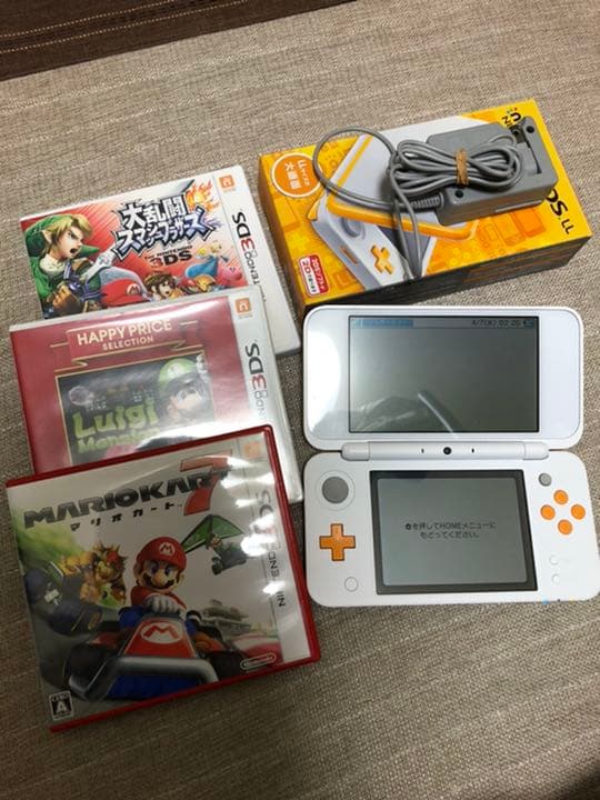 Newニンテンドー2DS LL ホワイト×オレンジ ソフト3本セット