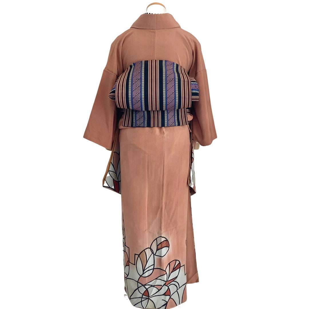 セミアンティーク　洋風建物　着物