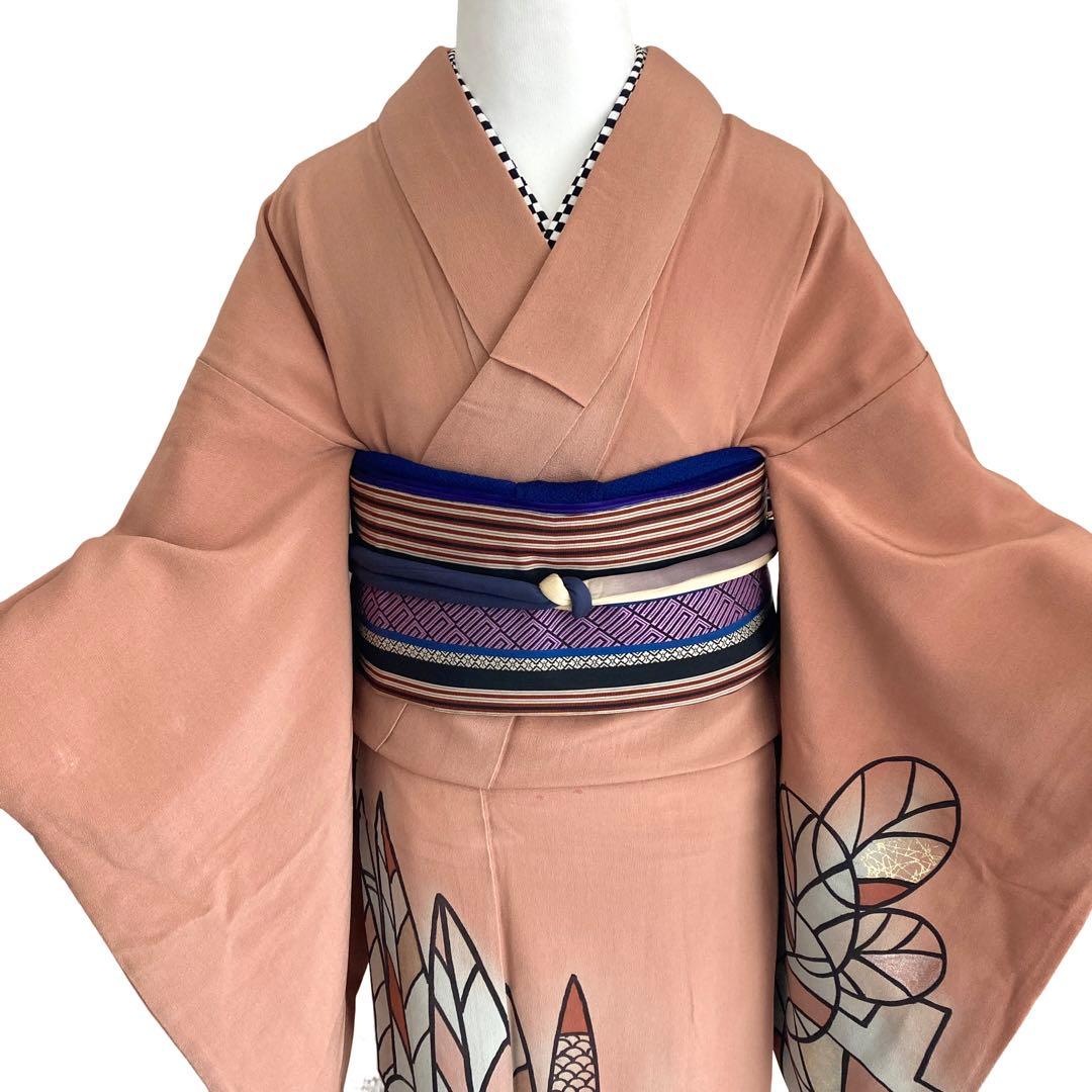 セミアンティーク　洋風建物　着物