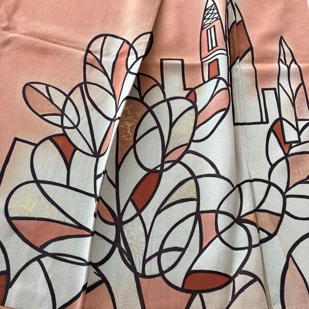 セミアンティーク　洋風建物　着物