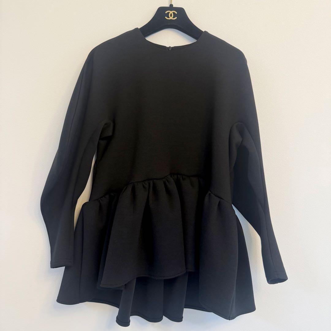 Tsuru by Mariko Oikawa Kirillペプラムトップス 黒