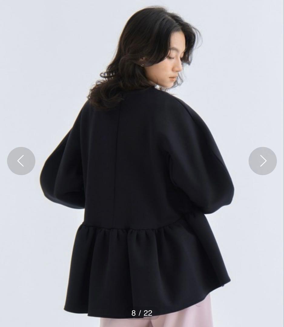 Tsuru by Mariko Oikawa Kirillペプラムトップス 黒