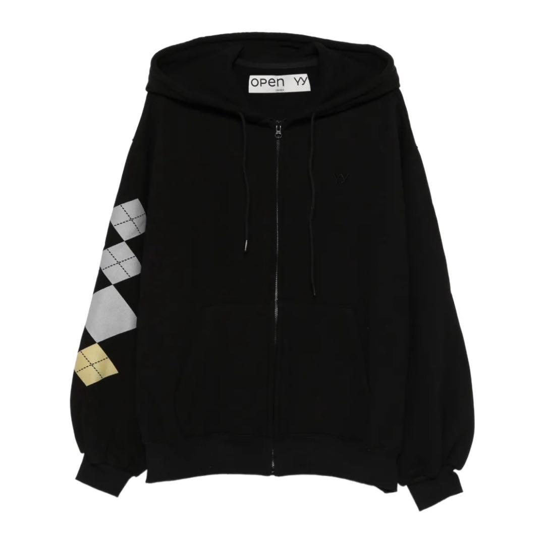 open yy パーカー　ブラック