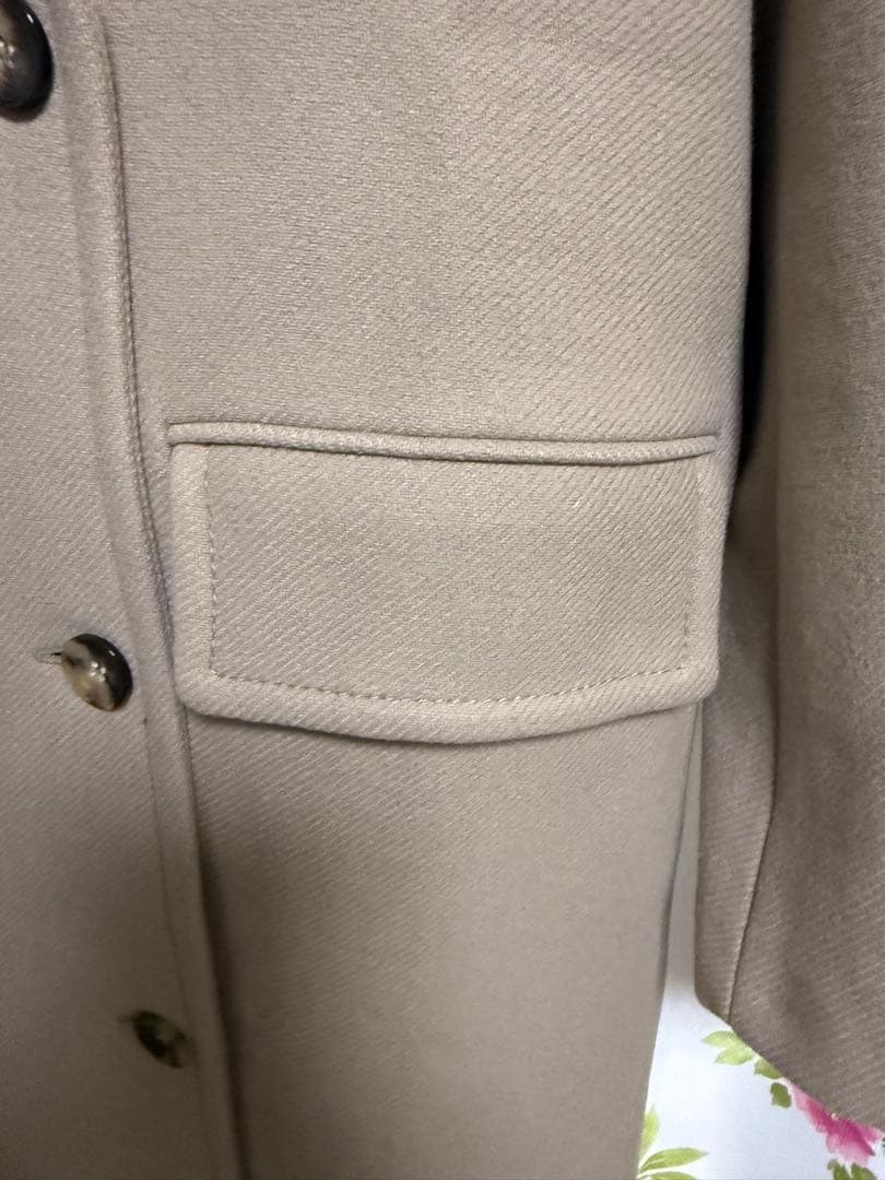 ZARA. ベージュ ダブルブレスト ロングコート