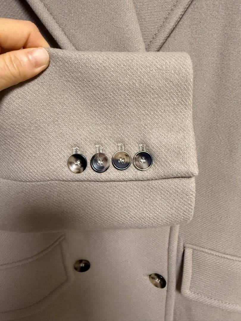 ZARA. ベージュ ダブルブレスト ロングコート