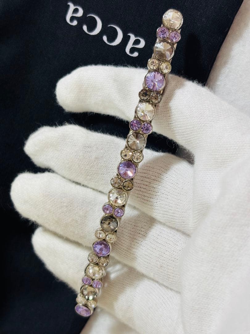 【新品箱入】acca バレッタ　クリップ　ベリーバレッタ　ピン　紫