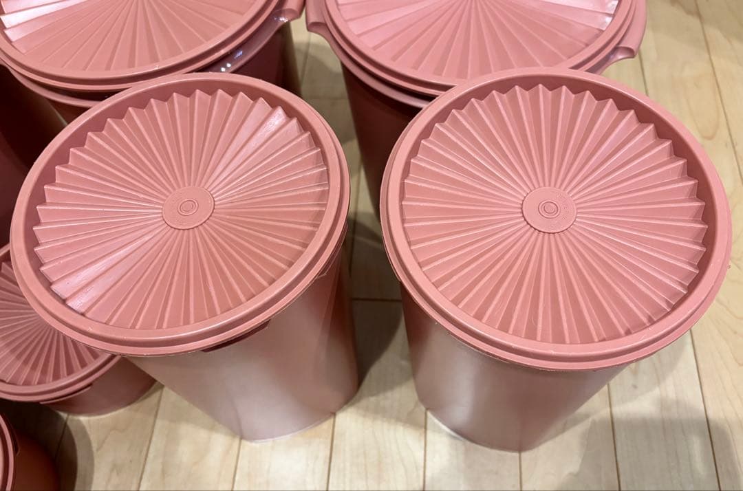 タッパーウェア　マキシデコレーター　サーモンピンク　8個セット