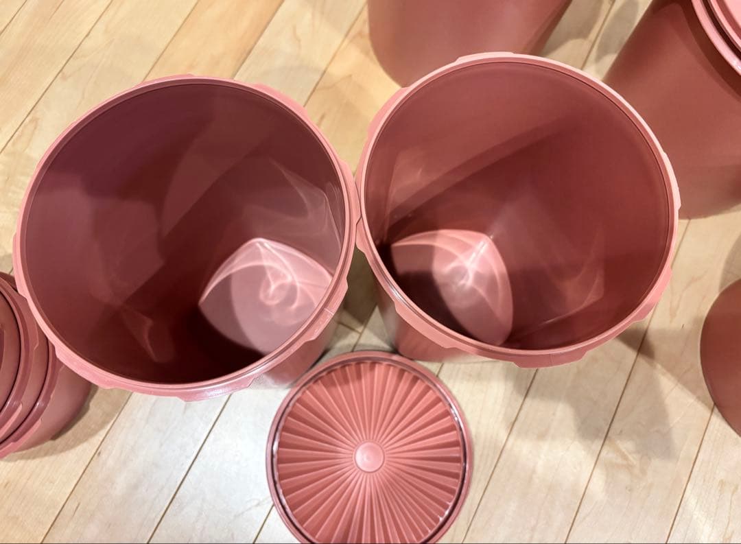 タッパーウェア　マキシデコレーター　サーモンピンク　8個セット