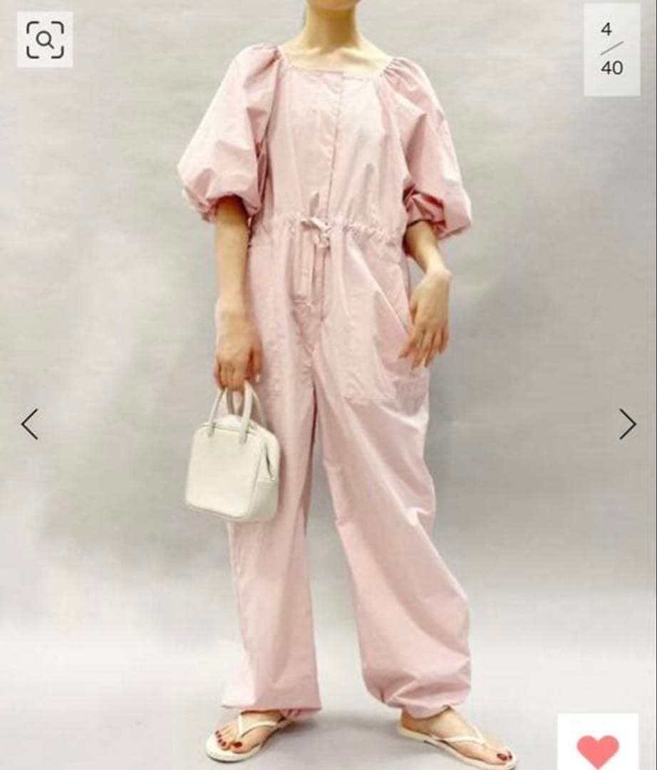 editforlulu ピンク タフタ オールインワン