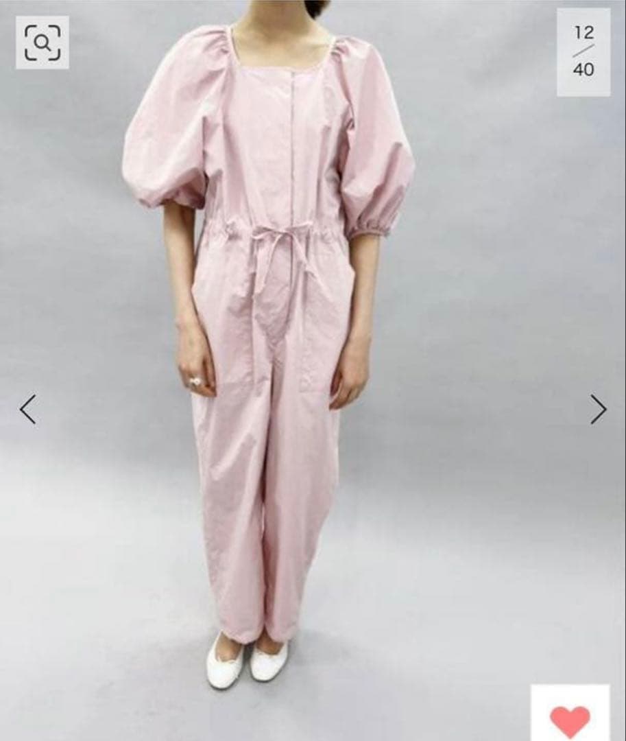 editforlulu ピンク タフタ オールインワン