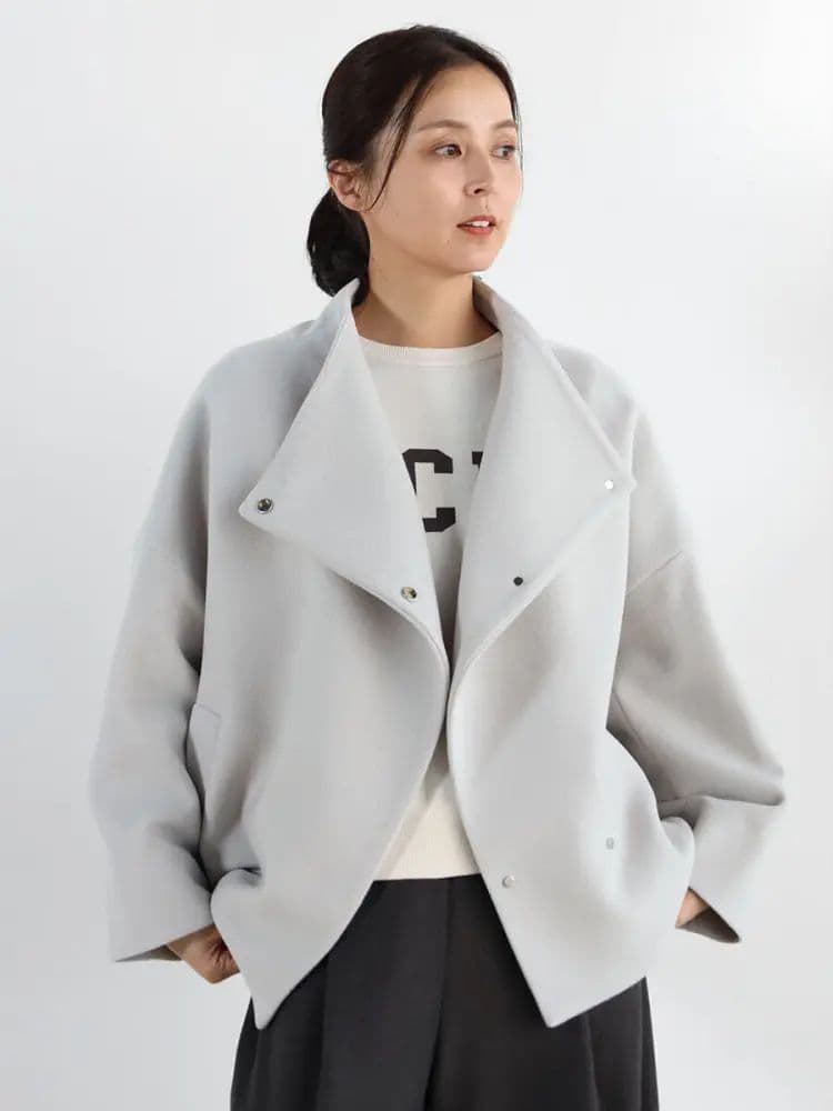 【1月中出品】CLOVE　スタンドカラーショートウールコート