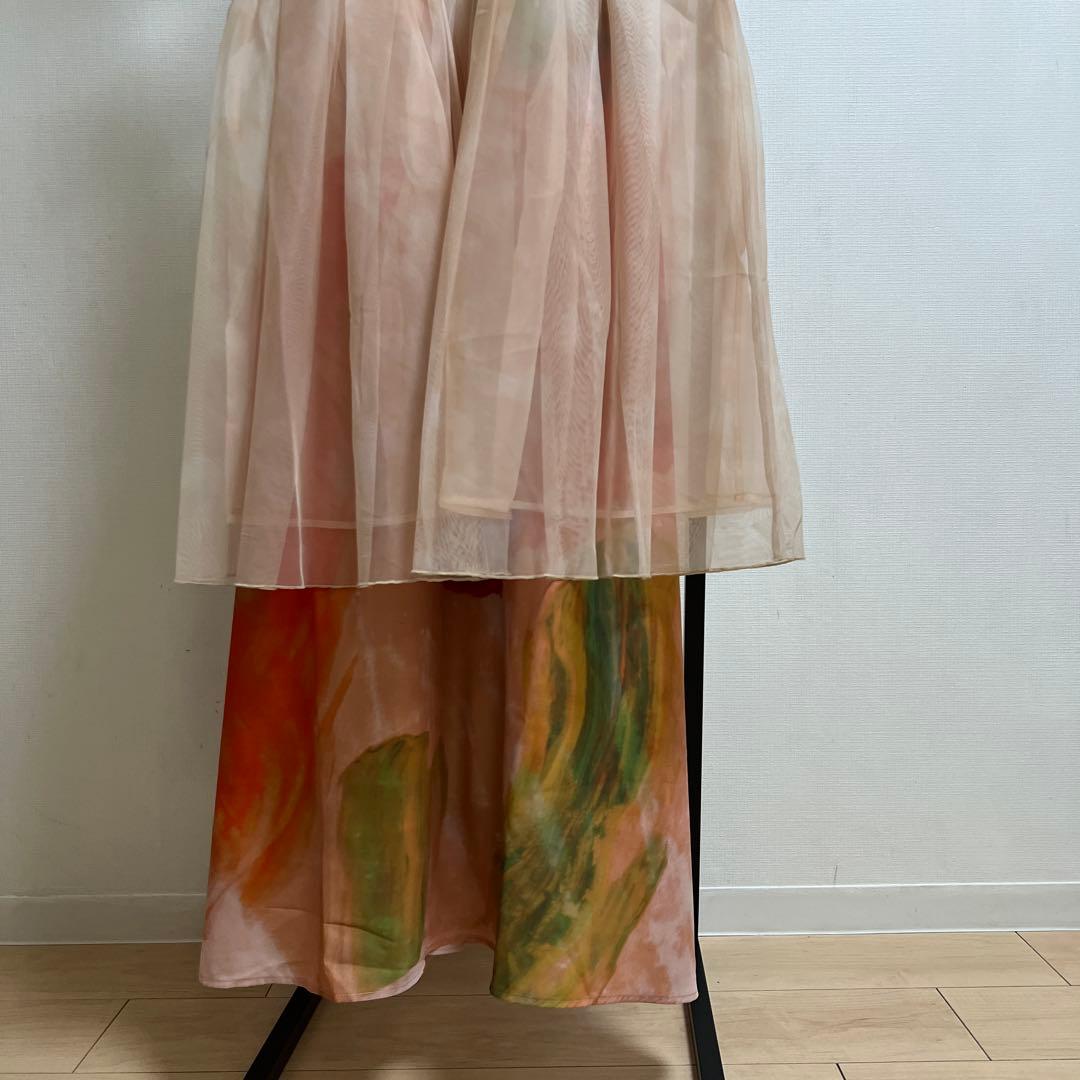 AMERI 3WAY MARGOT GEL ART DRESS ピンクサイズ2