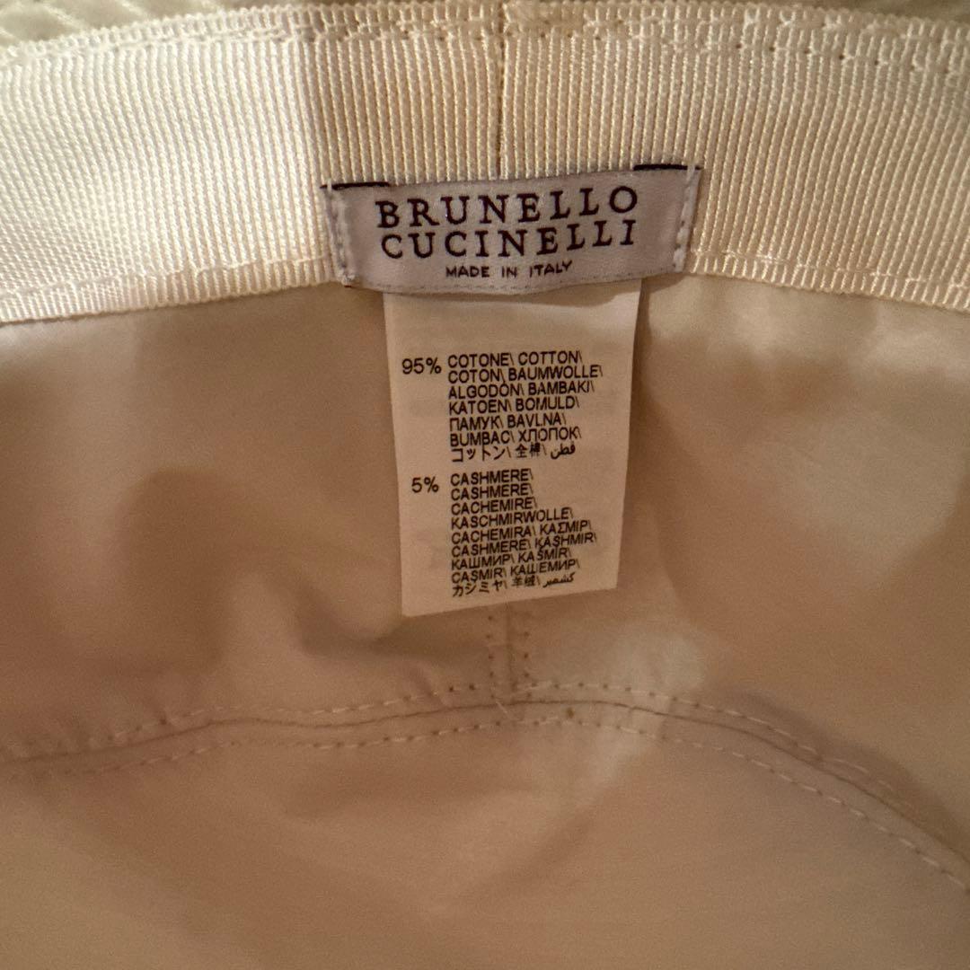 ブルネロクチネリ ハット 帽子 brunello cucinelli クリーム