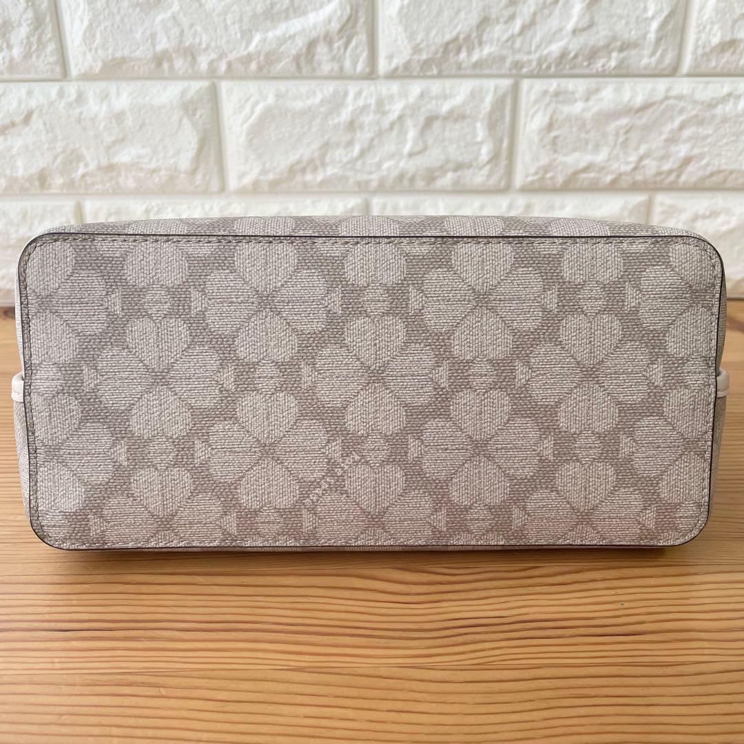 ケイトスペード　スペードフラワー　スモール　トートバッグ　ショルダー　ベージュ