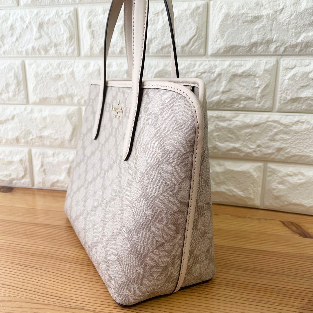 ケイトスペード　スペードフラワー　スモール　トートバッグ　ショルダー　ベージュ