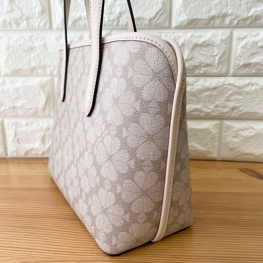 ケイトスペード　スペードフラワー　スモール　トートバッグ　ショルダー　ベージュ