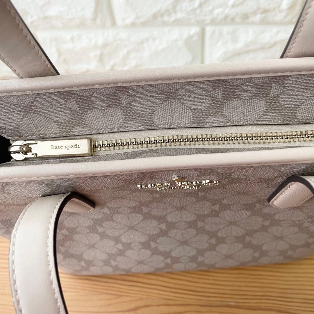 ケイトスペード　スペードフラワー　スモール　トートバッグ　ショルダー　ベージュ