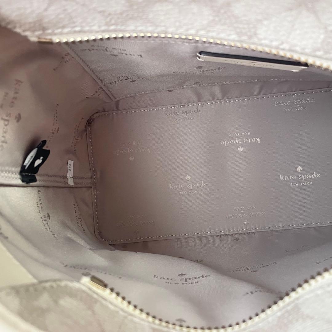 ケイトスペード　スペードフラワー　スモール　トートバッグ　ショルダー　ベージュ