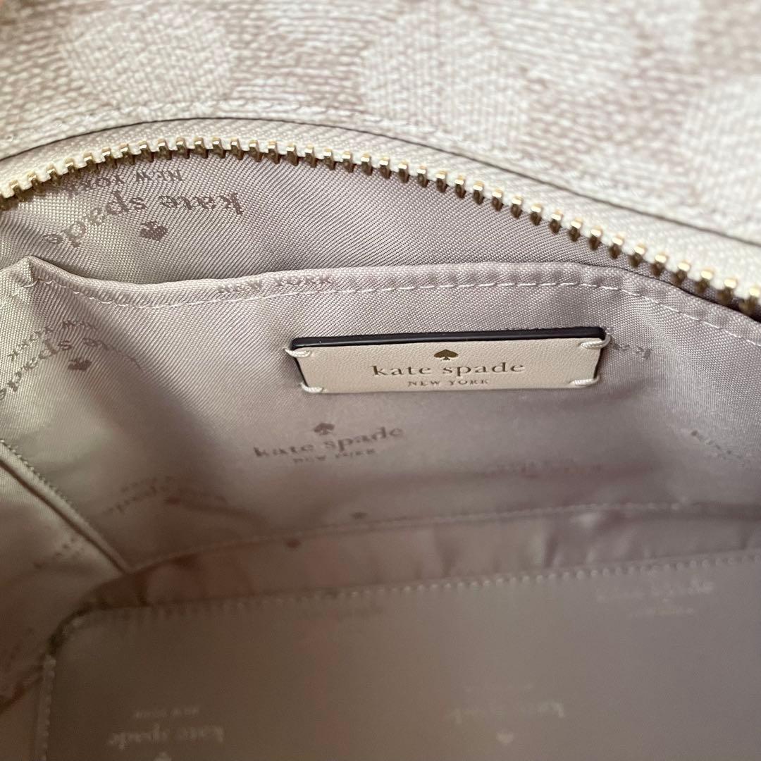 ケイトスペード　スペードフラワー　スモール　トートバッグ　ショルダー　ベージュ