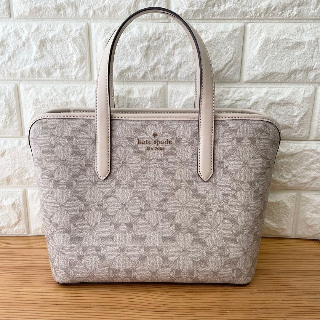 ケイトスペード　スペードフラワー　スモール　トートバッグ　ショルダー　ベージュ